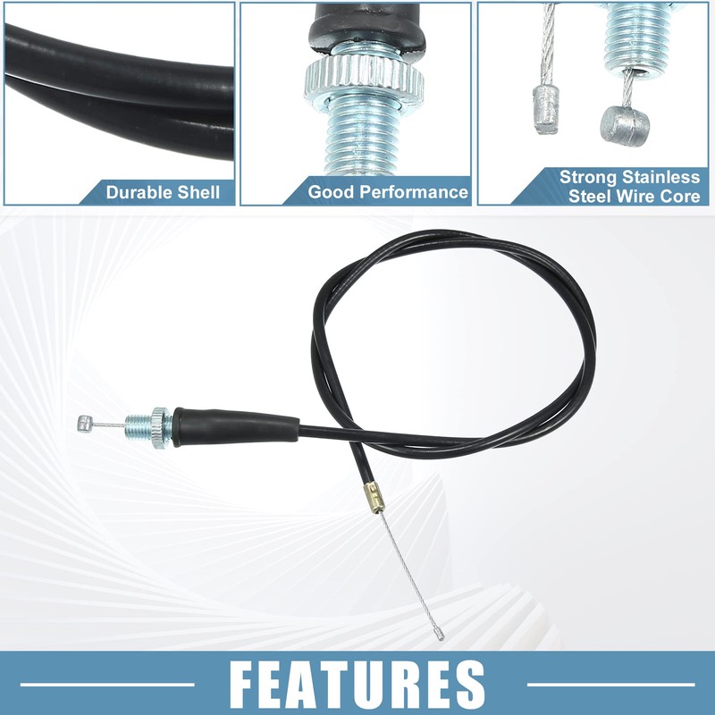 X AUTOHAUX Dirt Bike Throttle Cable 35.43" Gas Throttle Cable