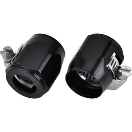 EVIL ENERGY 6AN Hose Finisher Clamp Aluminium Black for Stainless Braided Hoses,Rubber Hoses end Finisher