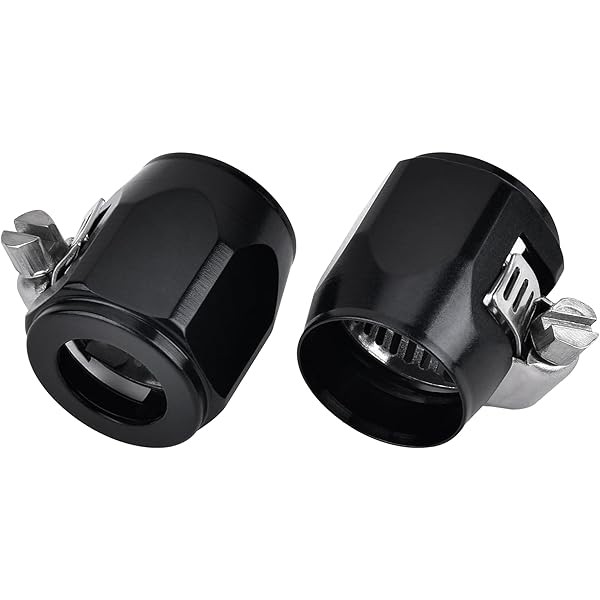 EVIL ENERGY 6AN Hose Finisher Clamp Aluminium Black for Stainless