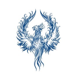 Temporary Phoenix Tattoo Bird Tattoo Semi-Permanent Tattoo GZ942 944 2 Sheets