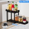BOIVSHI Pull Out Spice Rack Organizer, 2-Tier Vertical Spice Rack,