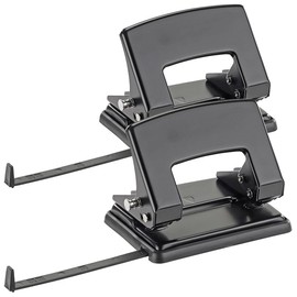 General Office Hole Punch: Set of 2 2-Hole Office Hole Punches for 30 Sheets, Stop Rail (DIN A6/A5/A4) (Paper Hole Punch, File Punch, Photo Paper)