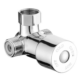 Laroal Brass Water Mixing Valve Hot and Cold Water Mixing Valve Thermostatic Faucet Temperature Control Shower Faucet for Precise Water Temperature Regulation