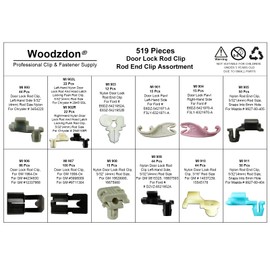 519 Pcs Door Lock Rod Clip Door Handle Rod End Clip Retainer Assortment Door Lock Pawl Tailgate Handle Rod Clip Fits 5/32" Rod for Chevy Silverado for GMC Sierra for GM Trucks C K Pickups