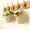 4 Pieces Cotton Linen Storage Bag, Foldable Storage Basket with