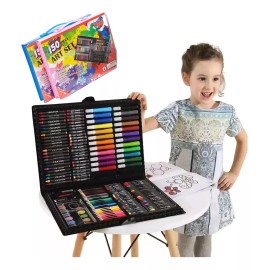 Extreme Beauty Set De Arte Niños Colores Plumones Crayolas Acuarelas 150pzs