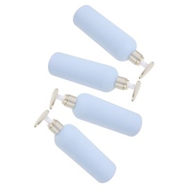 Gatuida 4Pcs Refillable Pump Shampoo Dispenser Elegant Lotion Wash Bottles for Home and Travel Easy Press Pump Design