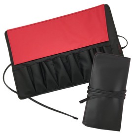 Takumi no Makeup Brushes Cosmetics Hall Makeup Brush Case, Red, Black, Bicolor <Holds Up to 9 Bottles> (Cosmetic Brush Storage Case)