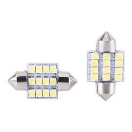 ZJchao - regalos para mamá 2PCS 12V 12SMD 31mm Blanco LED bombillas luces interiores del coche luces de la bóveda de la lectura de la puerta