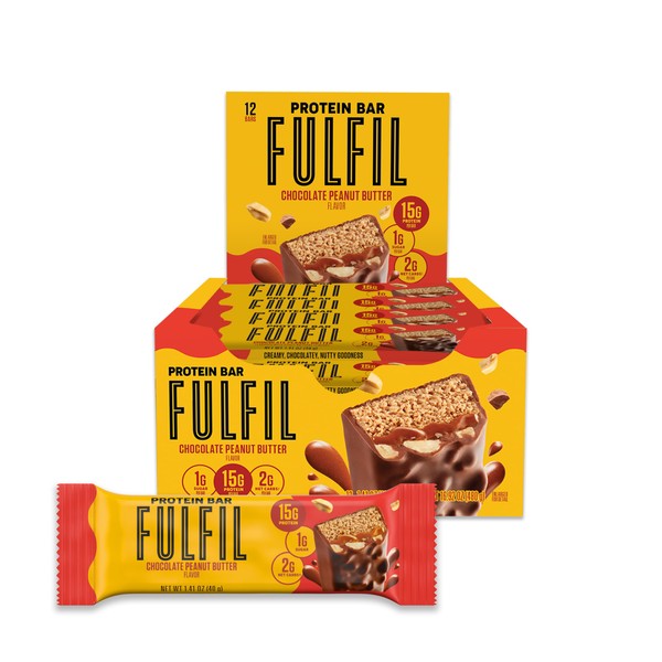 FULFIL FULFIL Protein Snack Bars, Chocolate Peanut Butter, 15g Protein,