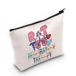 WZMPA Respiratory Therapist Cosmetic Makeup Bag Respiratory Technician Gift Respiratory Tech Zipper Pouch Bag For RT Student Teacher, Respiratory Therapist, Travel