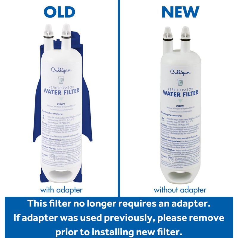 Culligan CUW1 Refrigerator Water Filter Replacement for Whirlpool Water Filter