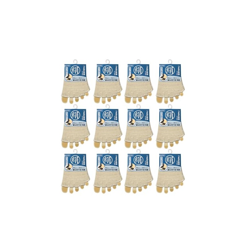 TekuTeku 12 Pairs Unisex 5 Toe Half Socks, Toe less