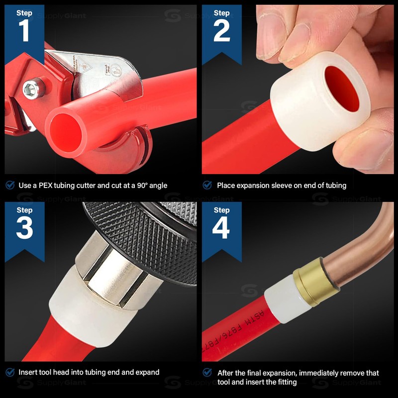 Pex-A Expansion Copper Stub Out Elbow with Flange 3/4" x