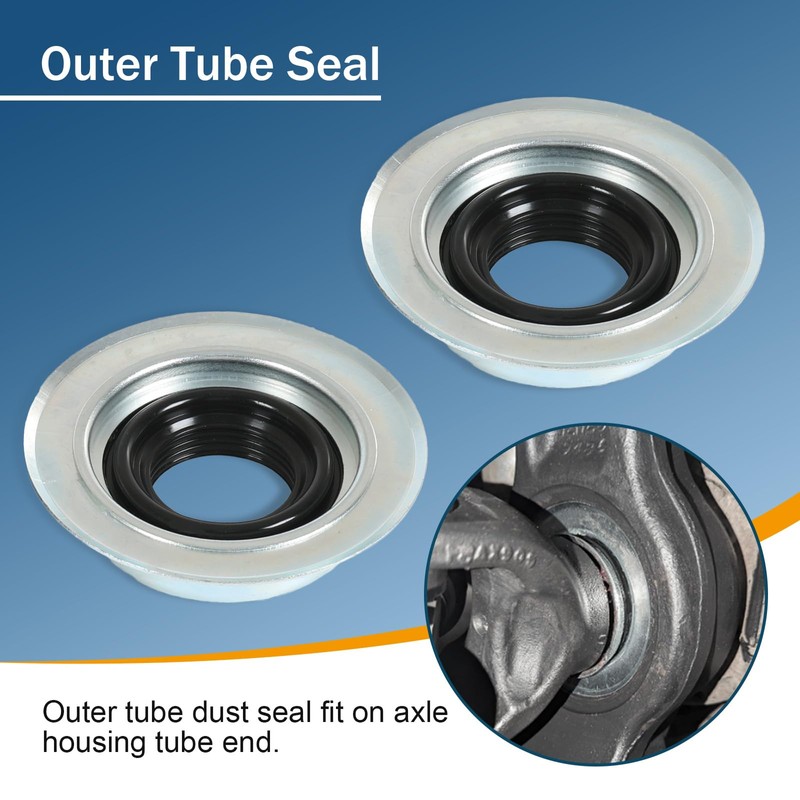 Front Axle Seal & Greaseable U Joint Kit & Hub