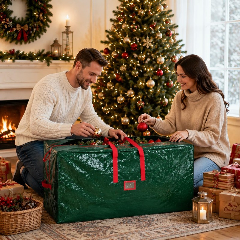 Hillylolly Christmas Tree Bag, Green Storage Bag for Christmas Tree,