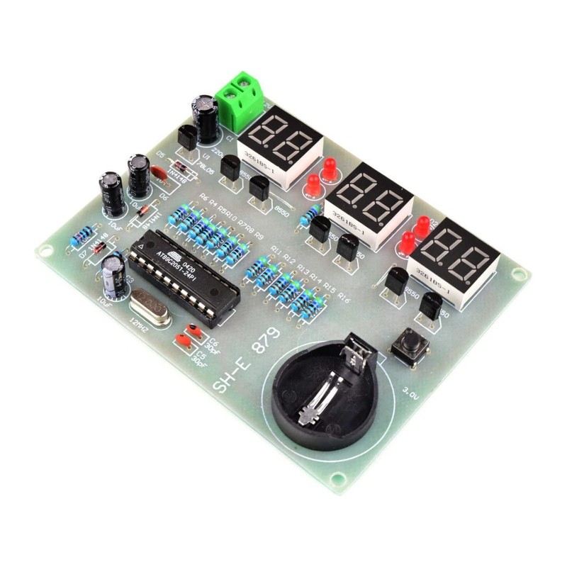 CANADUINO® Digital LED Clock 6-Digit, DIY kit Based on AT89C2051