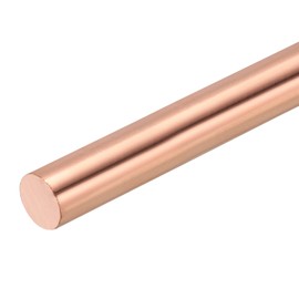 sourcing map Pure Copper Round Rod 20mm/0.79 Inch Diameter 200mm/8 Inch Length Solid Copper Rod Lathe Bar Stock for DIY Metal Craft Metal Working Hobbies