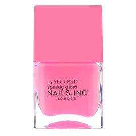 Nails Inc 45 Second Speedy Gloss, Taylor, rosa, neón, brillante, sin astillas, larga duración, secado rápido, secado al aire, manicura y pedicura prof