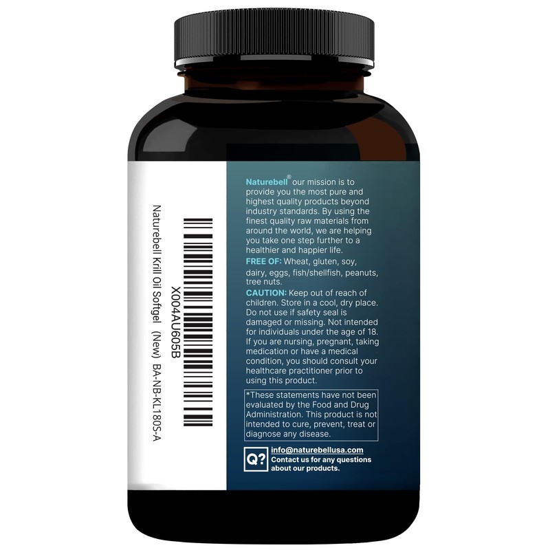 NatureBell Antarctic Krill Oil 2000mg Supplement, 240 Softgels, 3X Strength