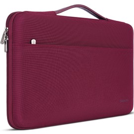 DOMISO 17 inch Laptop Sleeve Case Water-Resistant Bag Portable Carrying Protector with Handle for 17.3" IdeaPad 3 Gen 7/IdeaPad 300 320 321/17.3" ZBook Fury 17.3 G8/HP Envy/LG Gram 17",Wine