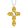 Gemstone Birthstone Cross Necklace | 925 Sterling Silver | Christian