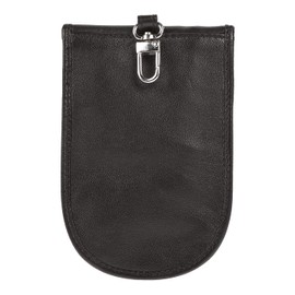 Christian Wippermann Genuine Leather Key Case Key Case with RFID Protection, black, Key case