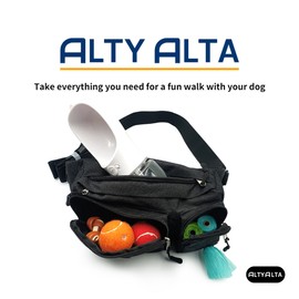 ALTYALTA EZ Dog Walking Bag, Dog Training Treat Pouch, Easy for Walking with Dogs, Bum Bag and Waste Bag Dispenser (1.6L)
