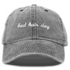 DALIX Bad Hair Day Hat Baseball Cap in Washed Black