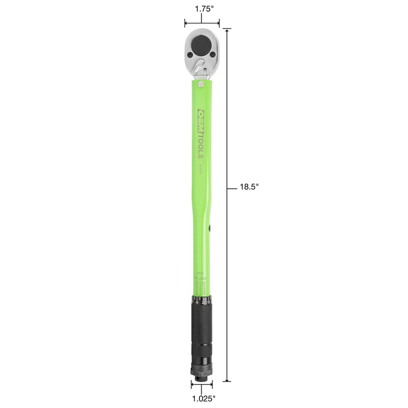 OEMTOOLS 25689 1/2 Inch Drive Click-Style Torque Wrench, 10-150 Ft/Lb.,