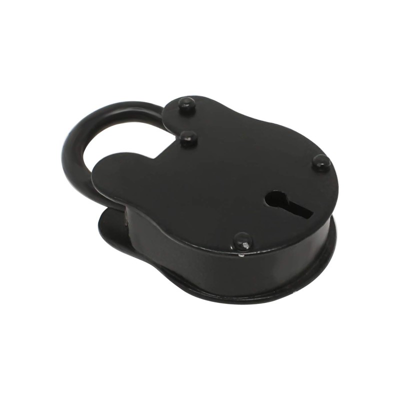 Nautical Cove Antique Solid Iron Lock with Skeleton Keys -