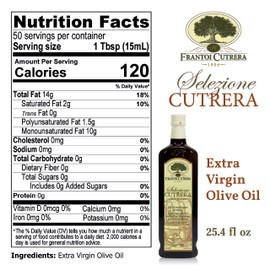 Frantoi Cutrera - Selezione - Extra Virgin Olive Oil from Italy, Sicilian Pure EVOO, Premium 2022/23 Early Harvest First Cold Pressed, Olive Oil High In Polyphenols, 24.5 Fl Oz (Pack of 2)