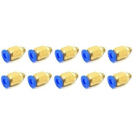 Pxyelec 4 mm to M5 Pneumatic Connectors Male Straight Quick Fitting One-Touch Ftting PC4-M5 (10 pcs)