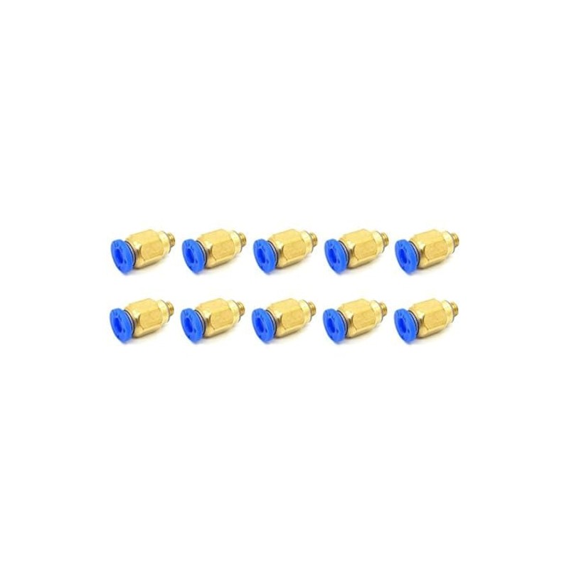 Pxyelec 4 mm to M5 Pneumatic Connectors Male Straight Quick
