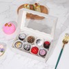 ROSPAKTEK 50pcs White 7x4.3x2 Inches Bakery Boxes for Cookies, Strawberries,
