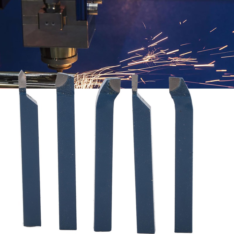 5pcs Lathe Tool Carbide Tipped Weld Turning Tool Set Machine