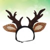 Hemobllo Dog Elk Reindeer Antler Headband for Christmas Dog Cat