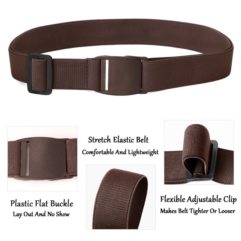 JASGOOD - Cinturón elástico para mujer, fácil de ajustar, con