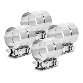 alflow 1.5" Stainless Steel Exhaust Clamp,Universa