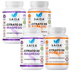 Citrato De Magnesio  Citrato De Potasio  240 Cápsulas Cu  Saisa Herbal  Suplemento Alimenticio Calidad Premium                                        