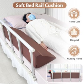 AOSSA Bed Rail Foam Wedge for Elderly Adults Safety Bed Rails Padding Railing Protector Seniors Assist Side Rails Bed Guard Hospital Medical Bumper Foam Cushion Covers Pads for Disabled 7 X 11 X 34''
