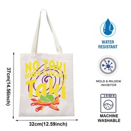 TOBGBE Funny Teacher Gifts Grade Teacher Quote Canvas Shopping Bag Teacher Appreciation For Lover Bags (When Teacher)