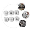 KICHOUSE Modern 6pcs Stainless Steel Spice Tin Magnetic Salt Pepper