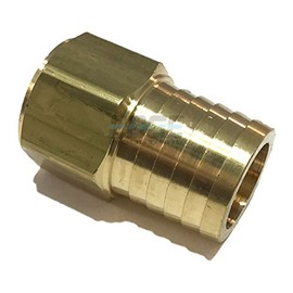 EDGE INDUSTRIAL 1-1/4" Hose ID to 1" Female NPT FNPT Straight Brass Fitting Fuel/AIR/Water/Oil/Gas/WOG (Qty 01)