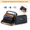 imeetu RFID Credit Card Holder, Small Leather Zipper Card Case