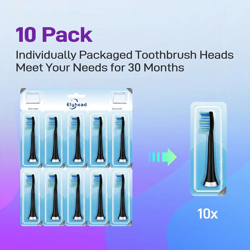 Replacement Brush Heads Compatible with AquaSonic Black Series Toothbrush