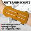 LONGBOWMAKER Leather Arm Guard for Archery with Adjustable Velcro Closure,