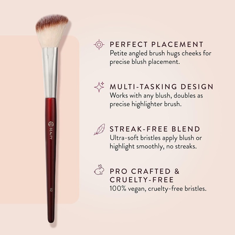 BK BEAUTY Brocha Pequeña Angular Para Rostro 112 – Brocha