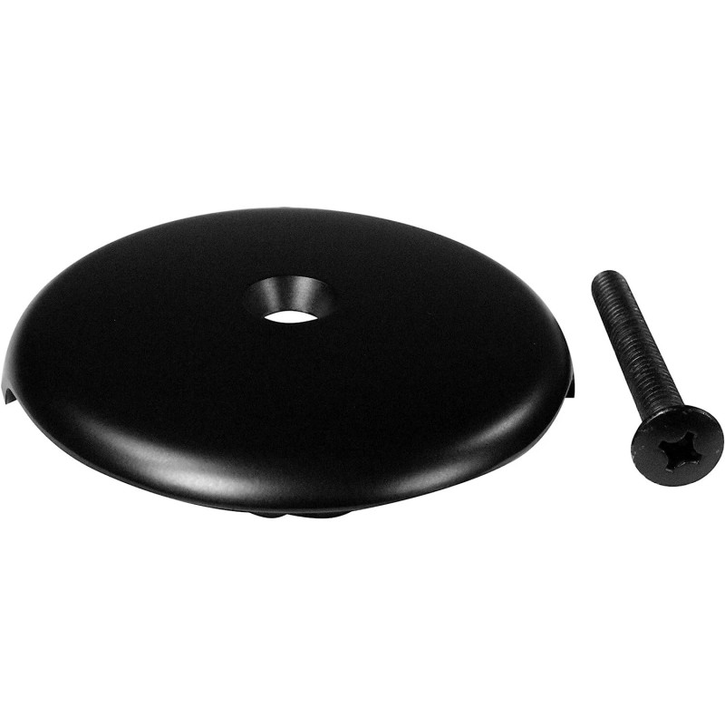 Westbrass 3-1/8" Single Hole Overflow Face Plate and Screw, Matte