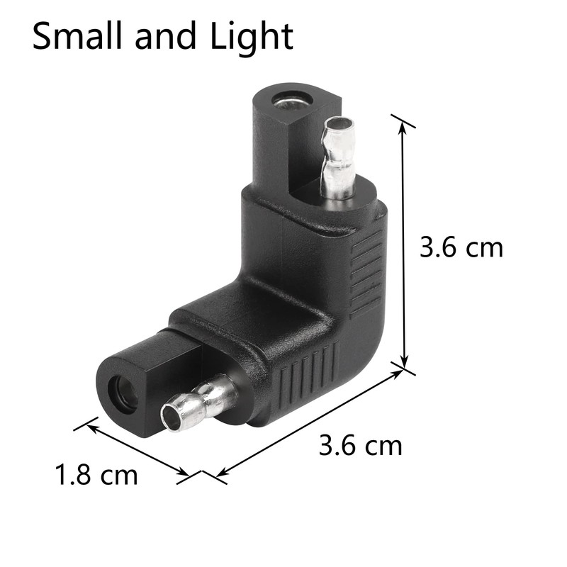 CERRXIAN Right Angle SAE Polarity Reverse Adapter, 90 Degree SAE